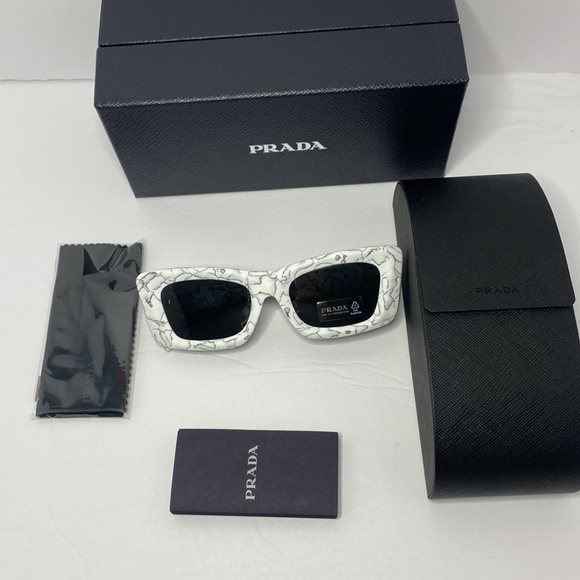 💯 - New - Prada Eyewear Symbole rectangular-frame sunglasses - Picture 16 of 17